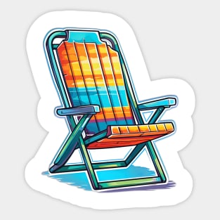 Folding beach chair design Sticker